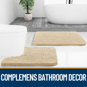 Bathroom Rugs, Extra Soft Absorbent Chenille Bath Rugs, Home Decor Accessories.