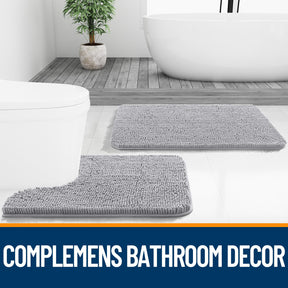 Bathroom Rugs, Extra Soft Absorbent Chenille Bath Rugs, Home Decor Accessories.