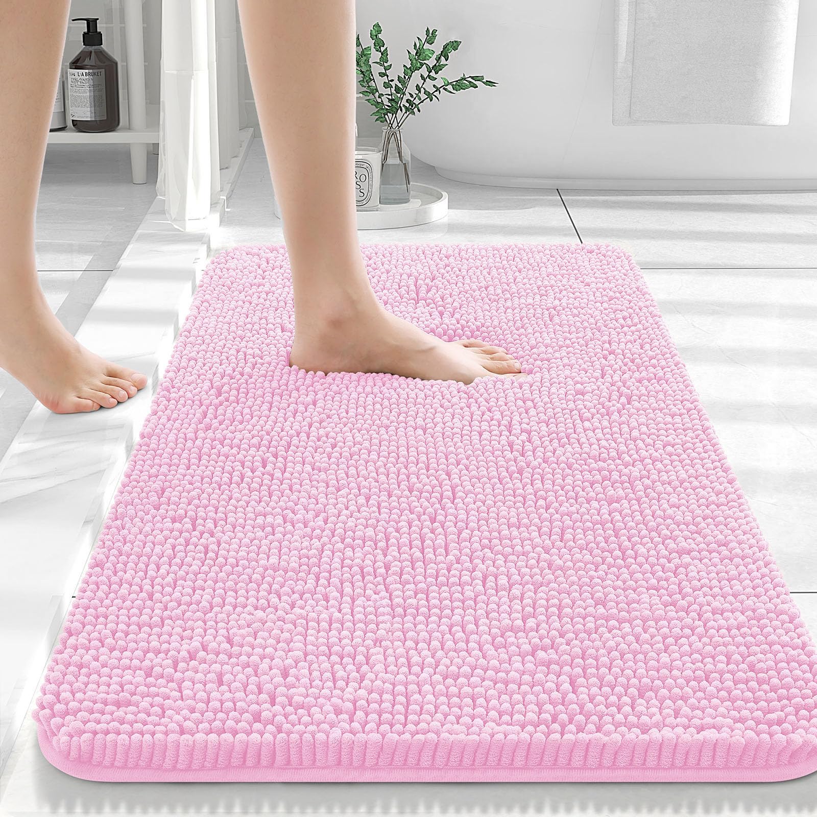 Bathroom Rugs, Extra Soft Absorbent Chenille Bath Rugs, Home Decor Accessories.