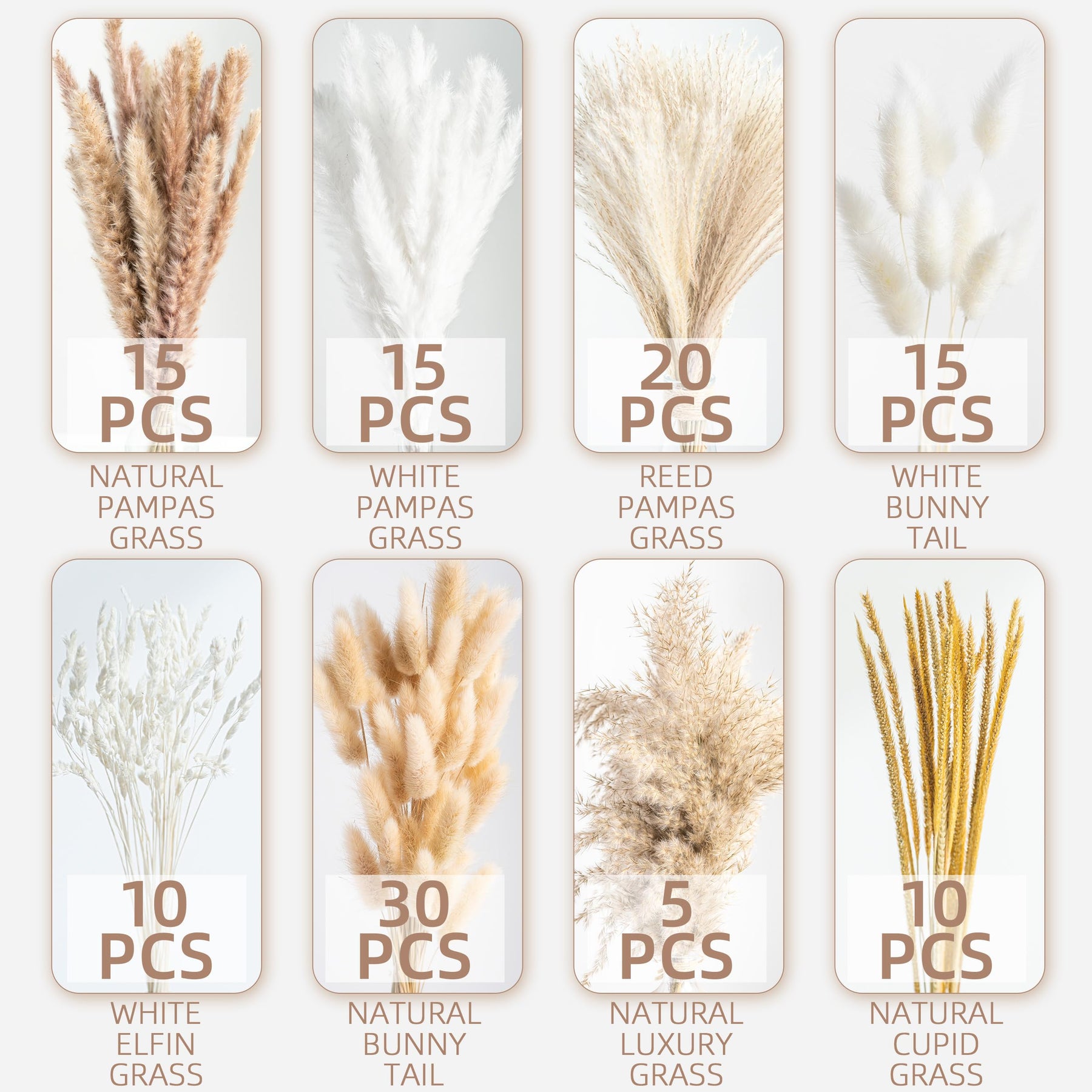 Natural Dried Pampas Grass Boho Home Decor Bouquet Phragmites Dried Flowers. 💥Flash Sale 💥