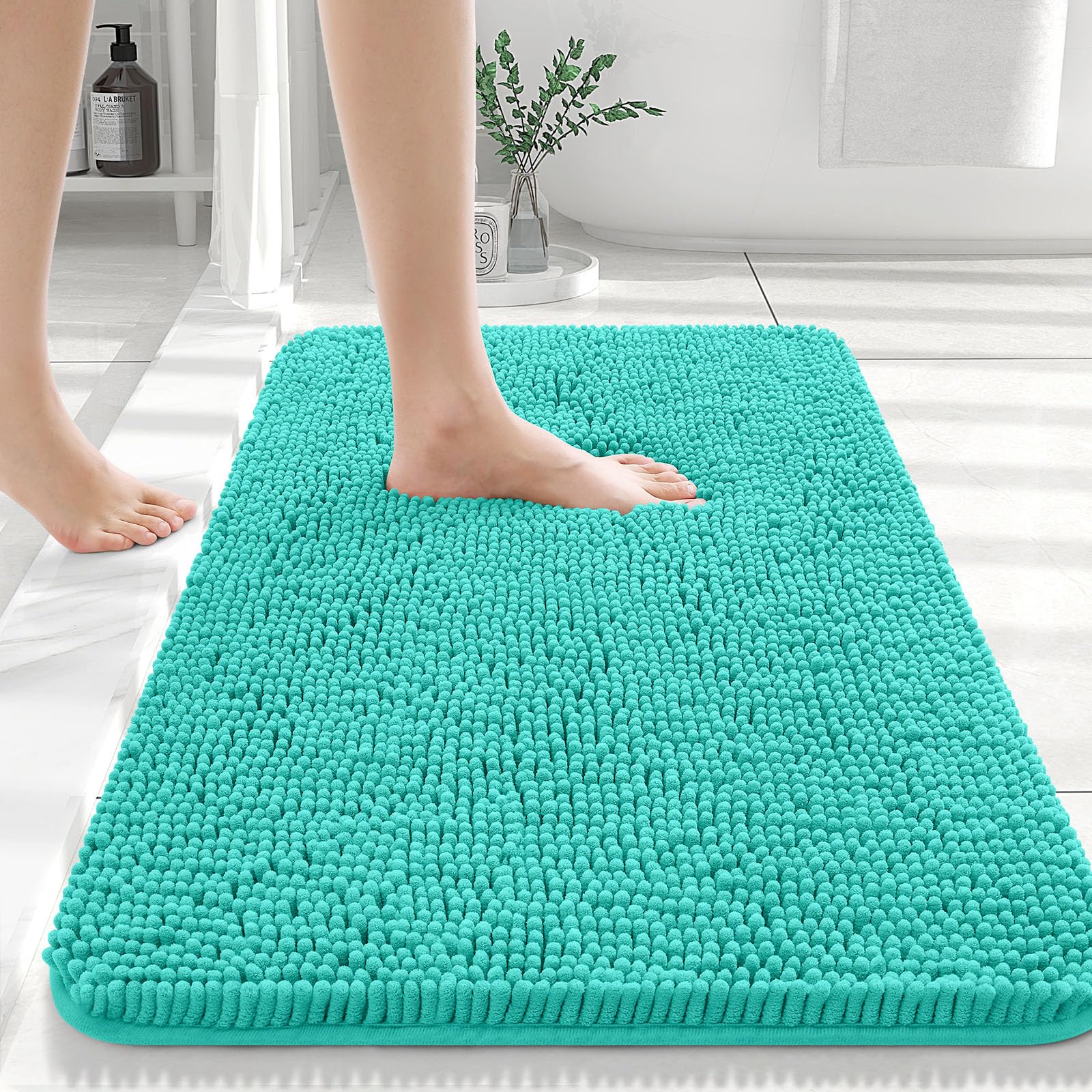 Bathroom Rugs, Extra Soft Absorbent Chenille Bath Rugs, Home Decor Accessories.