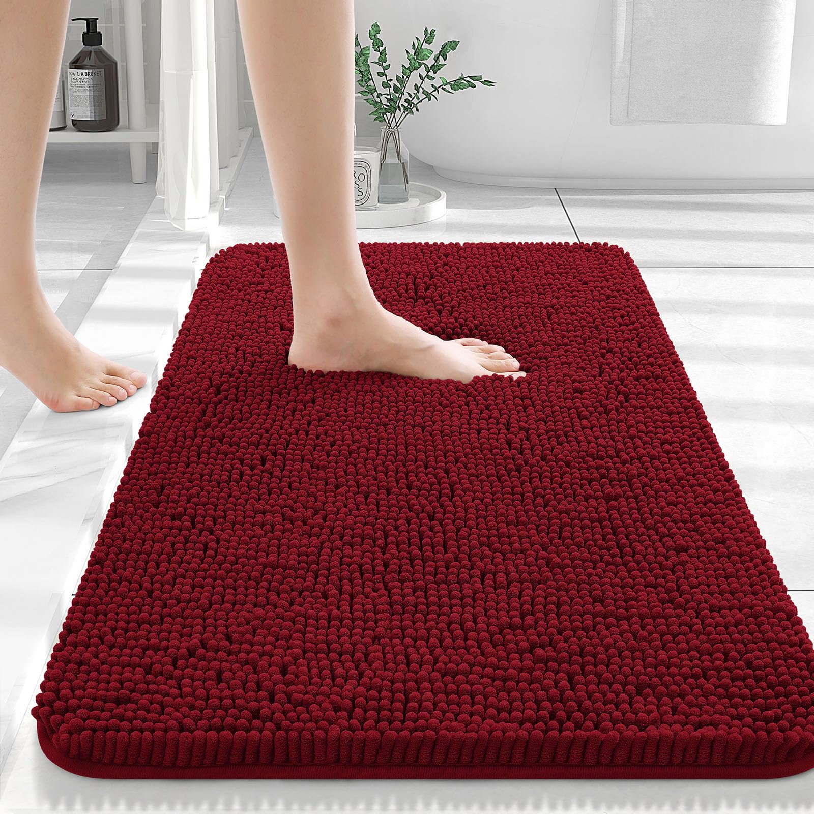 Bathroom Rugs, Extra Soft Absorbent Chenille Bath Rugs, Home Decor Accessories.