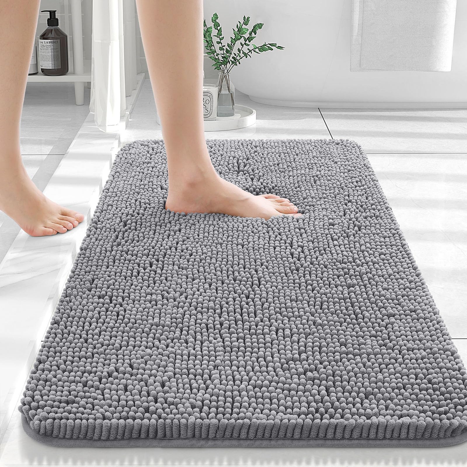 Bathroom Rugs, Extra Soft Absorbent Chenille Bath Rugs, Home Decor Accessories.