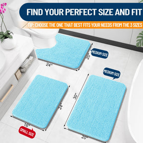 Bathroom Rugs, Extra Soft Absorbent Chenille Bath Rugs, Home Decor Accessories.