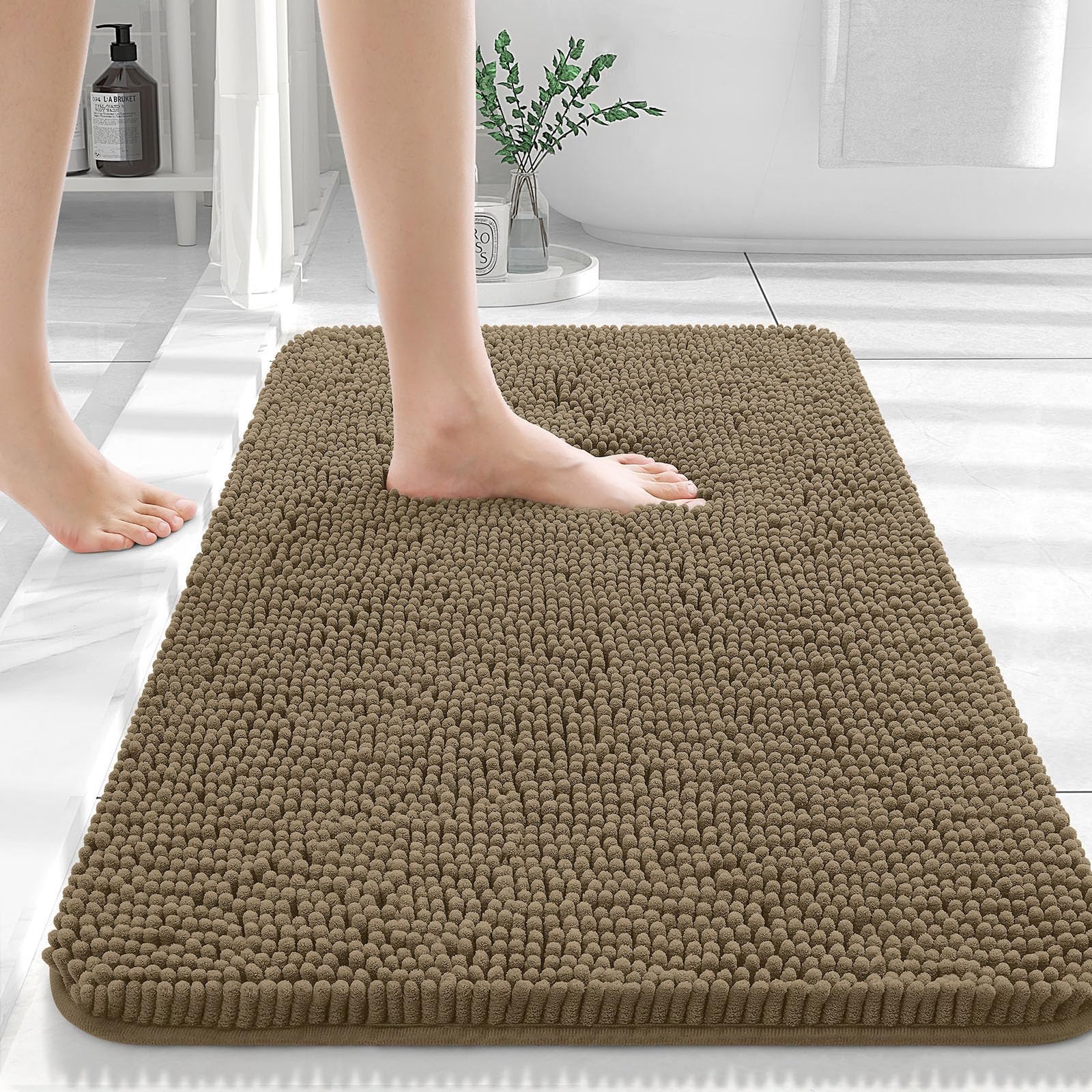 Bathroom Rugs, Extra Soft Absorbent Chenille Bath Rugs, Home Decor Accessories.