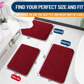 Bathroom Rugs, Extra Soft Absorbent Chenille Bath Rugs, Home Decor Accessories.