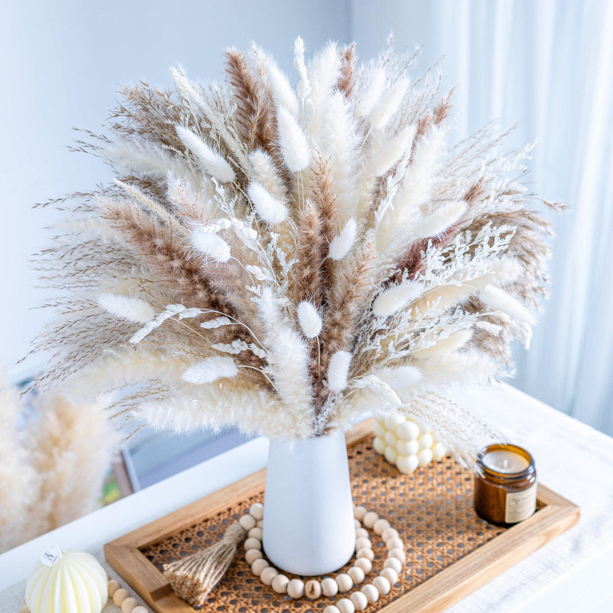 Natural Dried Pampas Grass Boho Home Decor Bouquet Phragmites Dried Flowers. 💥Flash Sale 💥